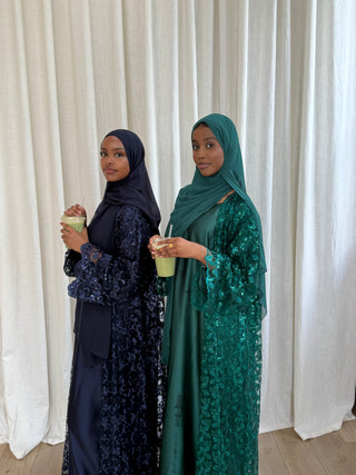 Embroidered Sequin Abaya