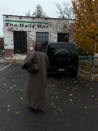 Suede Jacket Abaya