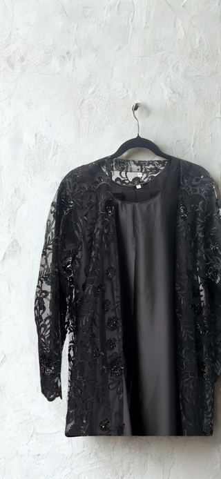 Embroidered Sequin Abaya
